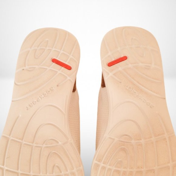 ROCKPORT GARETT MESH LACEUP WHITE W/TAN SNEAKERS / SHOES / OXFORD - Picture 11 of 13